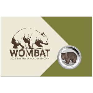 2022 Australian Wombat Silver Coin, 1 oz (color)