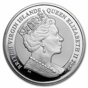 Silver Pegasus Coin, Virgin Islands 2022, 1 ounce reverse