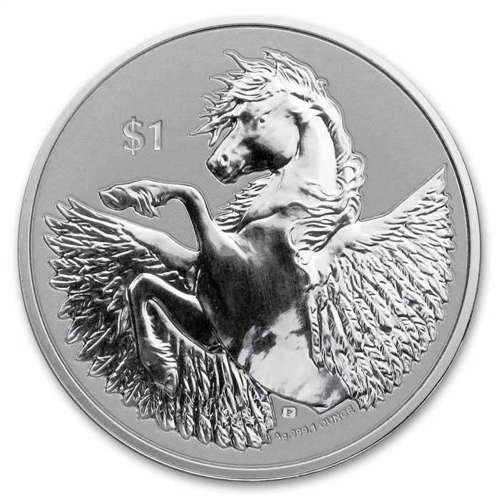 Srebrna Moneta Pegaz, Wyspy Dziewicze 2022, 1 uncja rewers Srebrna Moneta Pegaz, Wyspy Dziewicze 2022, 1 uncja rewers