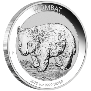 Srebrna Moneta Australian Wombat 2022, 1 uncja - rant