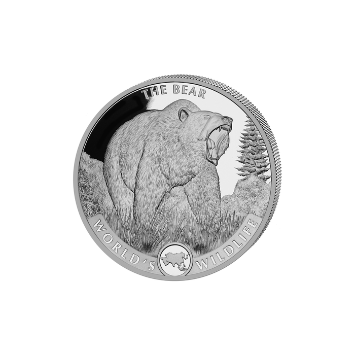 Srebrna Moneta World‘s Wildlife: The Bear 2022, 1 uncja - rewers Srebrna Moneta World‘s Wildlife: The Bear 2022, 1 uncja - rewers