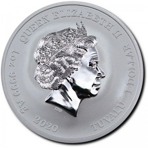 Srebrna Moneta Götter des Olymps: Zeus 2020, 1 uncja awers