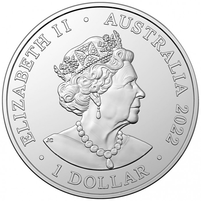 Australia Zoo Silver Coin: 2022 Sumatran Elephant, 1 oz - obverse Australia Zoo Silver Coin: 2022 Sumatran Elephant, 1 oz - obverse