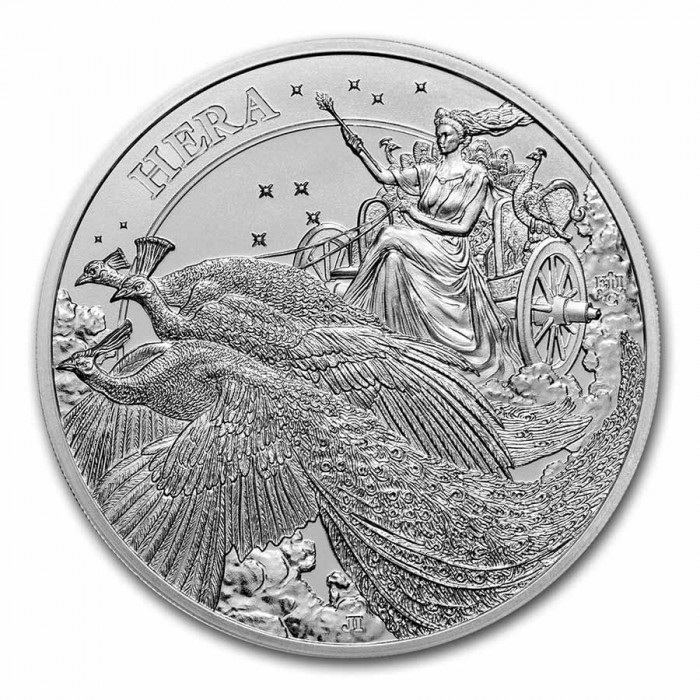Srebrna Moneta Göttinnen: Hera und der Pfau 2022, 1 uncja - rewers Srebrna Moneta Göttinnen: Hera und der Pfau 2022, 1 uncja - rewers