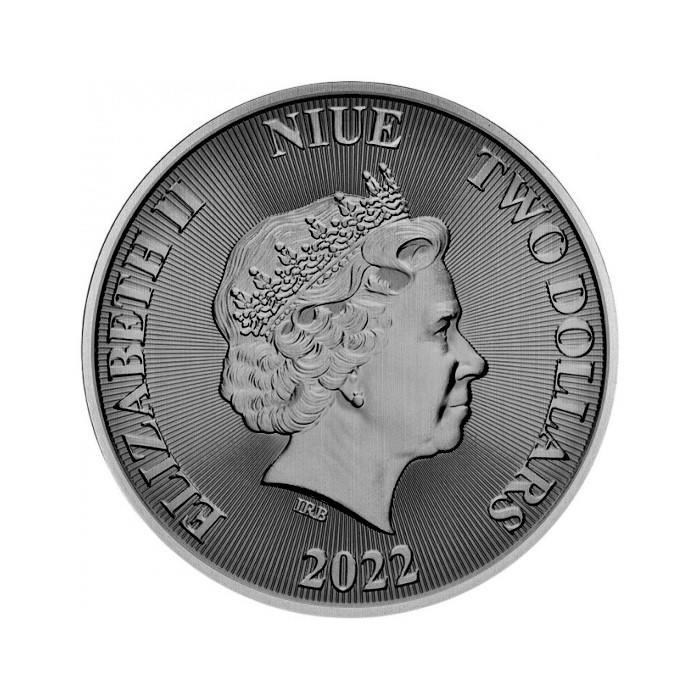 Niue Tree of Life 2022 Antiq Silver Coin, 1 oz - obverse Niue Tree of Life 2022 Antiq Silver Coin, 1 oz - obverse