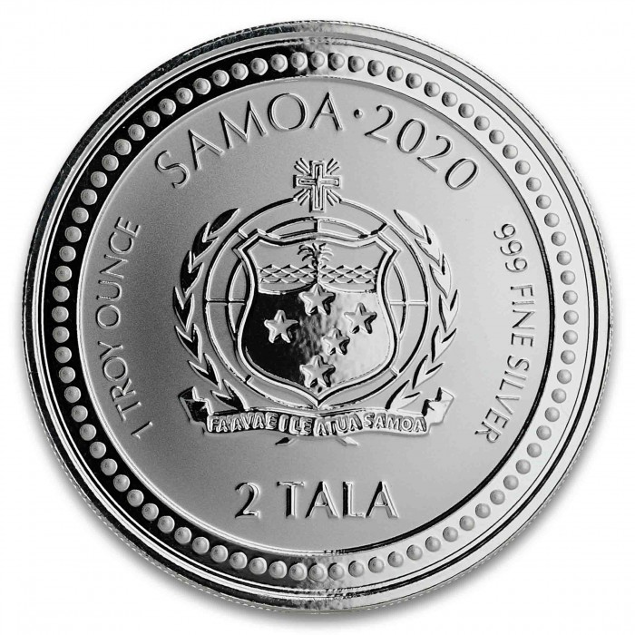Srebrna Moneta Samoa Serpent of Milan 2020 1 uncja - awers