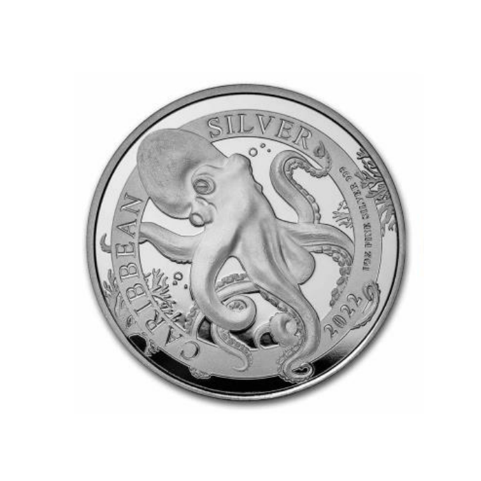 Карибський восьминіг Srebrna Moneta, Барбадос 2022, 1 шт. Карибський восьминіг Srebrna Moneta, Барбадос 2022, 1 шт.