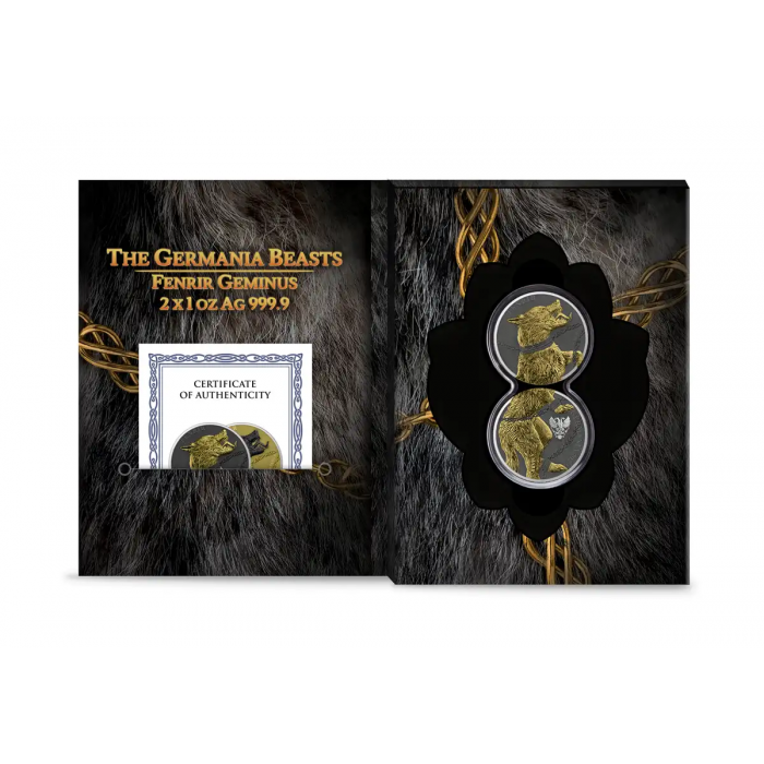 Silbermünze Germania Beasts: Fenrir Geminus, 2x 1 oz. Silbermünze Germania Beasts: Fenrir Geminus, 2x 1 oz.