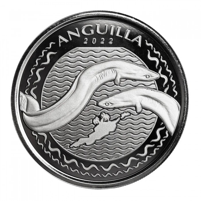 Срібна монета EC8 Anguilla Eagle 2022, 1 унція - реверс