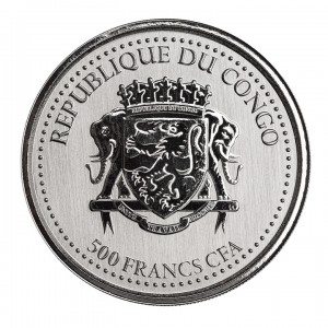 Srebrna Moneta Silverback Gorilla 2022, 1 uncja - rewers