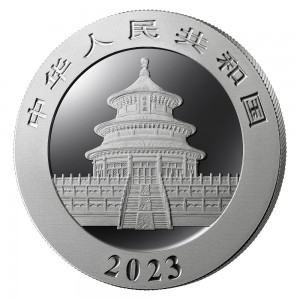 China Panda 2023 Silbermünze, 30 Gramm - Rückseite