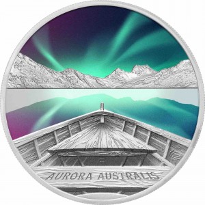 Срібна монета Aurora Australis 2022, 1 унція (proof) - реверс