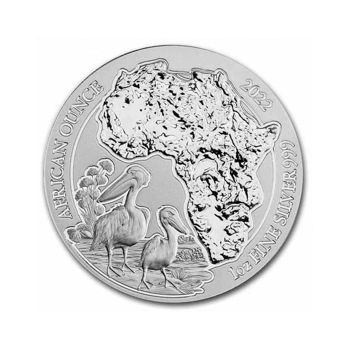Silver African Ounce Coin: Pelican 2022, 1 oz reverse Silver African Ounce Coin: Pelican 2022, 1 oz reverse