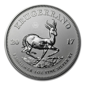 Südafrika 2017 Silber Krügerrand Münze, 50. Jahrestag, 1 Unze - Rückseite