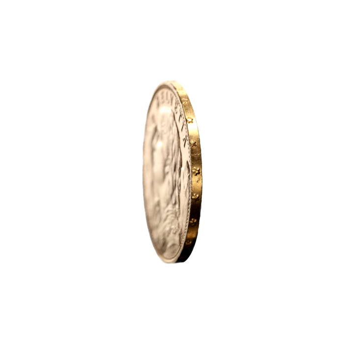 Złota Moneta 20 Franków Szwajcarskich Vreneli, 1897 - 1949, 5.81g - rant