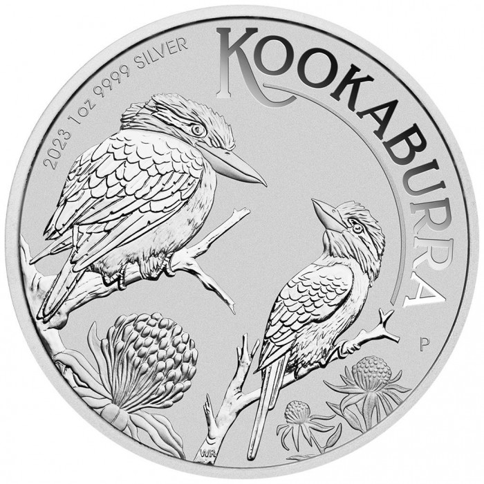 Australischer Kookaburra 2023 Silbermünze, 1 Unze Reverse Australischer Kookaburra 2023 Silbermünze, 1 Unze Reverse