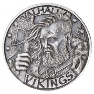 Срібна медаль вікінгів - Valhalla Antiqued, 1 унція - аверс Срібна медаль вікінгів - Valhalla Antiqued, 1 унція - аверс