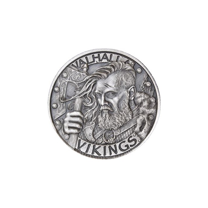 Срібна медаль вікінгів - Valhalla Antiqued, 1 унція - аверс Срібна медаль вікінгів - Valhalla Antiqued, 1 унція - аверс