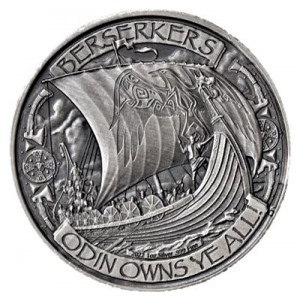 Срібна медаль вікінгів - Valhalla Antiqued, 1 унція - реверс Срібна медаль вікінгів - Valhalla Antiqued, 1 унція - реверс