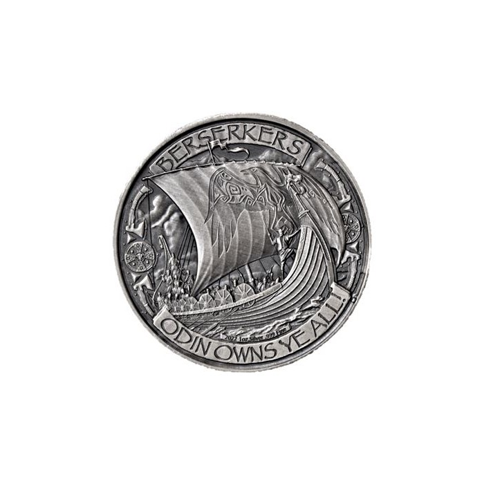 Srebrny Medal  Vikings - Valhalla Antiqued, 1 uncja - rewers