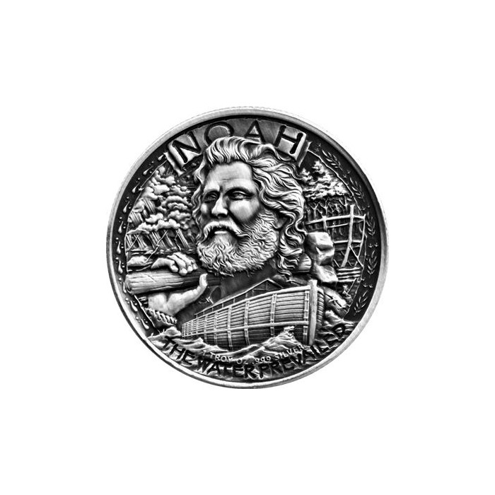 Srebrny Medaille Arche Noah Antiquiert, 1 uncja - rewers