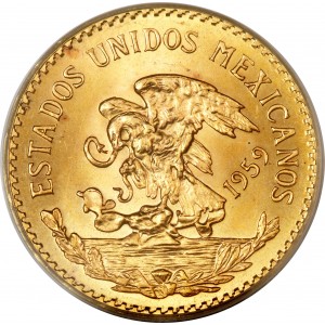 Gold Coin 20 Peso, Mexico 1917 - 1959, 15g - reverse side
