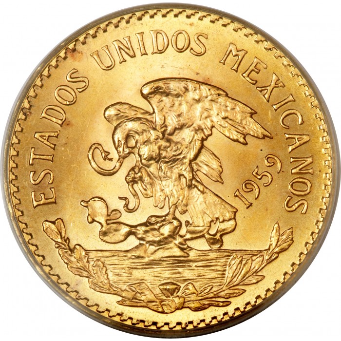 Gold Coin 20 Peso, Mexico 1917 - 1959, 15g - obverse Gold Coin 20 Peso, Mexico 1917 - 1959, 15g - obverse