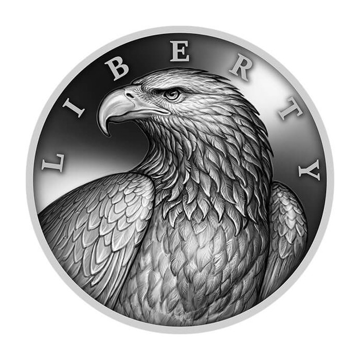 Srebrna Moneta Об'єднані криптовалюти: Liberty Eagle 2022, 1 унція - rewers Srebrna Moneta Об'єднані криптовалюти: Liberty Eagle 2022, 1 унція - rewers