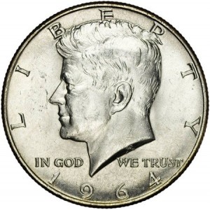 Silbermünze John F. Kennedy 1964, 12,5g - Rückseite