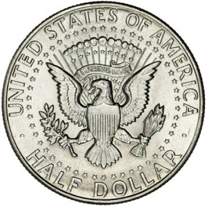 Silbermünze John F. Kennedy 1964, 12,5g - Rückseite