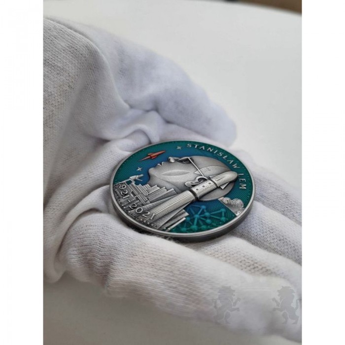 Srebrna Moneta Stanisław Lem, Mistrz Fantastyki 2022, 2 uncje - rewers 2