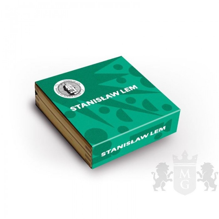 Srebrna Moneta Stanisław Lem, Mistrz Fantastyki 2022, 2 uncje - box
