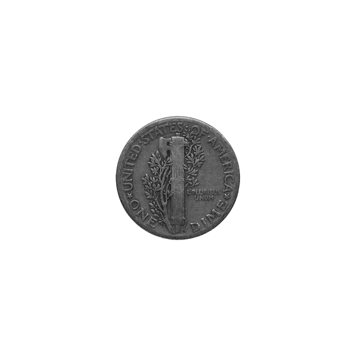 Silver US Dime Coin 10 Cents, 2.5 grams - MIX - obverse 2