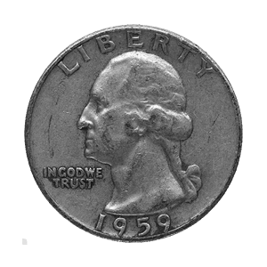 Silber Quarters 25 Cents, 6,25 Gramm (Viertelmünze - Mix aus Jahrgängen)
