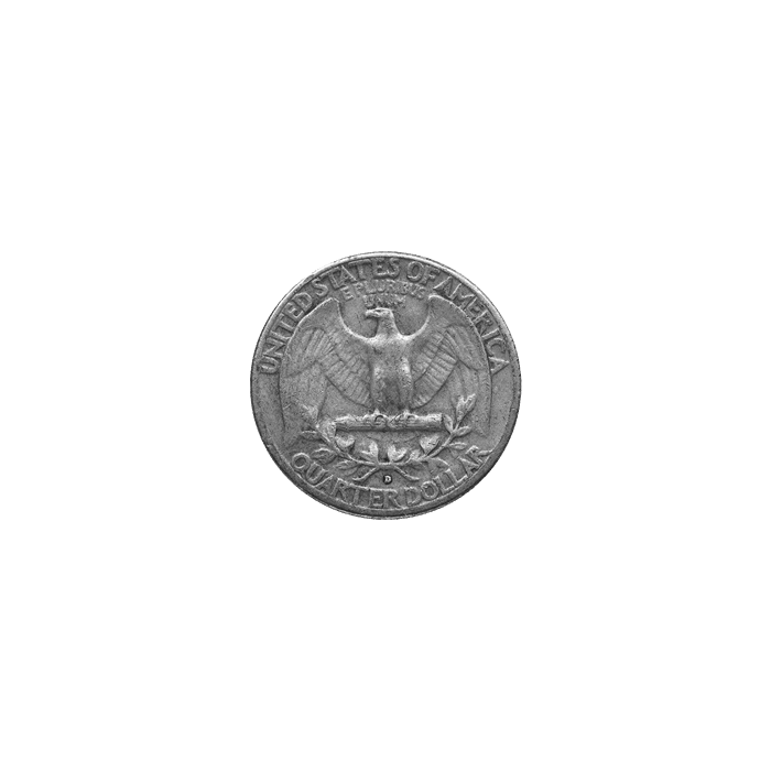 Silver Quarters Coin 25 Cents, 6.25 grams (quarters - mix of vintages)