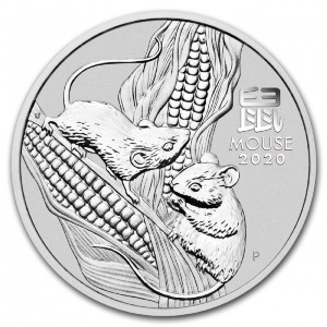 Silver Lunar III Coin: Year of the Mouse 2020, 1 ounce - reverse side
