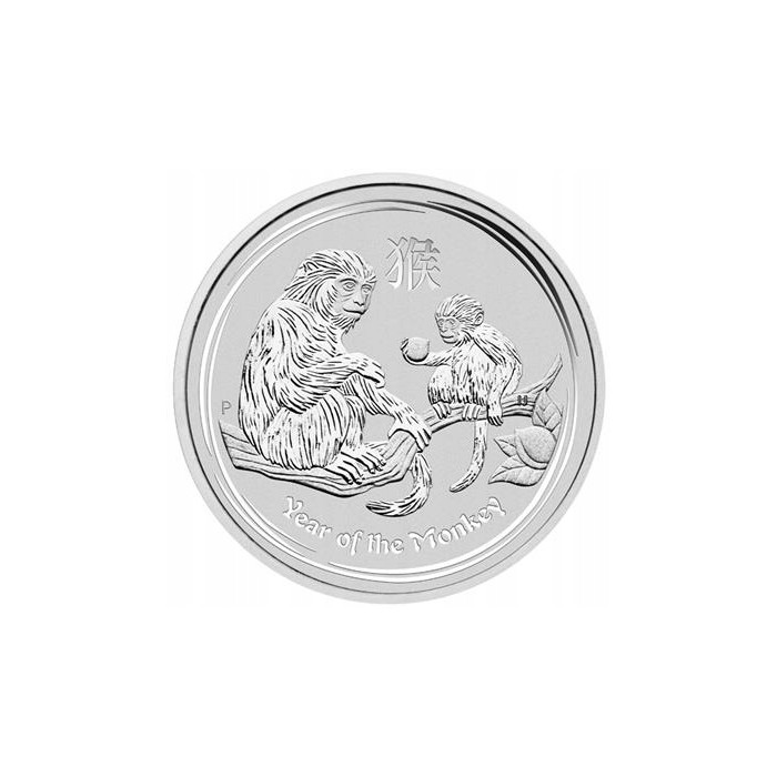 Srebrna Moneta Lunar II Rok Małpy 2016, 1 uncja - rewers Srebrna Moneta Lunar II Rok Małpy 2016, 1 uncja - rewers