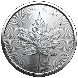 2023 Kanadische Maple Leaf Silbermünze, 1 oz Reverse