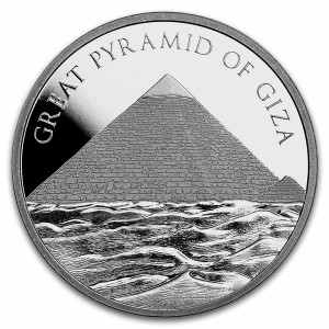 Die 7 Weltwunder der Antike: Große Pyramide von Gizeh, 1 Unze - Rückseite