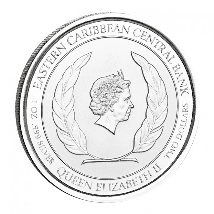 Srebrna Moneta Montserrat: Blue Sea Turtle 2022, 1 uncja awers edge Srebrna Moneta Montserrat: Blue Sea Turtle 2022, 1 uncja awers edge