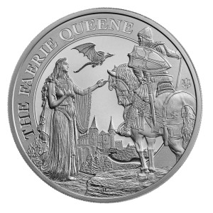 Srebrna Münze Faerie Queene: Una & Redcrosse 2023, 1 uncja rewers