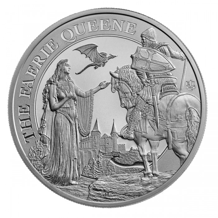 Srebrna Coin Faerie Queene: Una & Redcrosse 2023, 1 uncja rewers Srebrna Coin Faerie Queene: Una & Redcrosse 2023, 1 uncja rewers