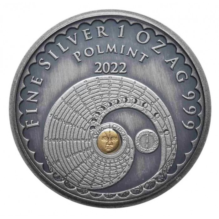 Luna Antike Gold Silber Medaille, 1 Unze - Vorderseite Luna Antike Gold Silber Medaille, 1 Unze - Vorderseite