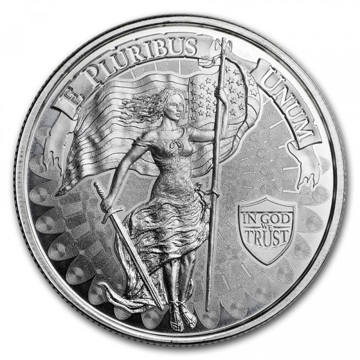 Srebrny Medal Liberty and Unity, 1 uncja rewers