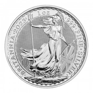 Britannia 2023 Silver Coin, 1 oz - reverse side