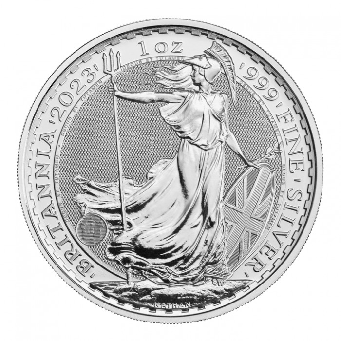 Britannia 2023 Silver Coin, 1 oz - reverse side Britannia 2023 Silver Coin, 1 oz - reverse side