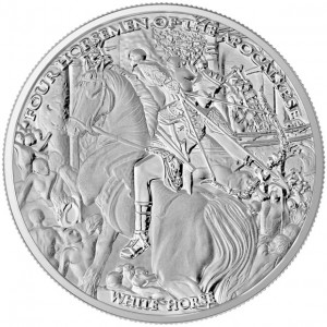 Срібна монета White Horse 2023 BU, 1 унція - реверс