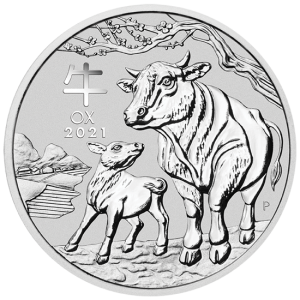 Mondjahr des Ochsen 2021, 1oz - rewers