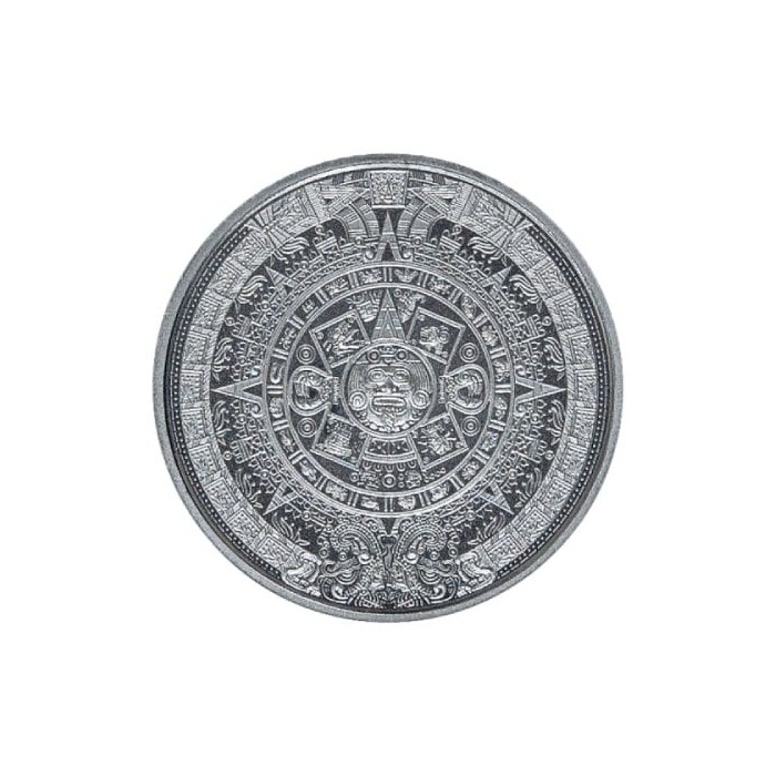 Azteken-Kalender runde Silbermedaille, 1/10 Unze Rückseite