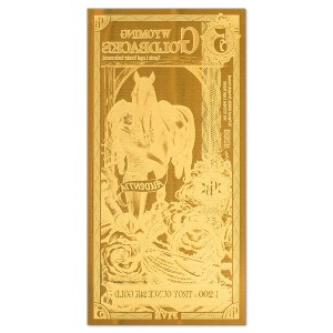 Złoty Banknot 5 Wyoming Goldbacks Gold Note, 1/200 uncji - back Złoty Banknot 5 Wyoming Goldbacks Gold Note, 1/200 uncji - back